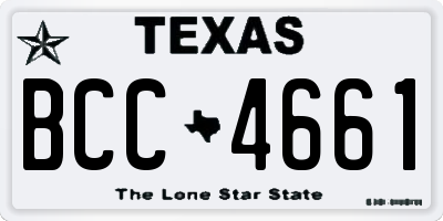 TX license plate BCC4661