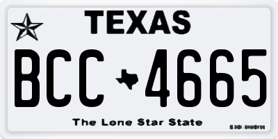 TX license plate BCC4665