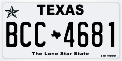 TX license plate BCC4681