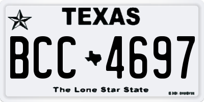TX license plate BCC4697