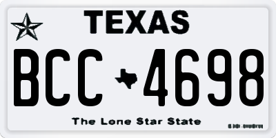 TX license plate BCC4698