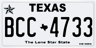 TX license plate BCC4733