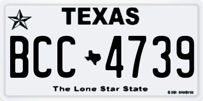 TX license plate BCC4739