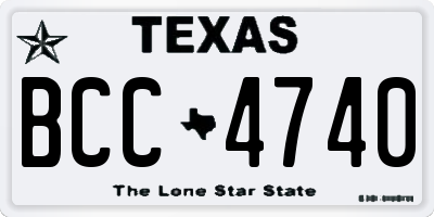 TX license plate BCC4740