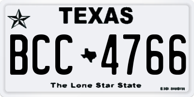 TX license plate BCC4766