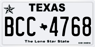 TX license plate BCC4768