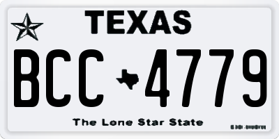 TX license plate BCC4779