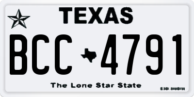 TX license plate BCC4791