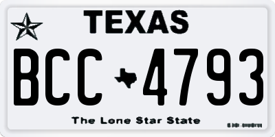 TX license plate BCC4793