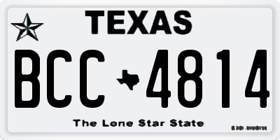 TX license plate BCC4814