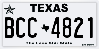TX license plate BCC4821