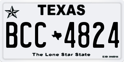 TX license plate BCC4824