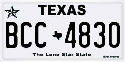 TX license plate BCC4830