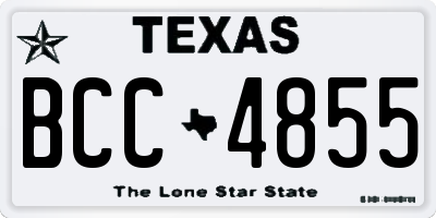 TX license plate BCC4855