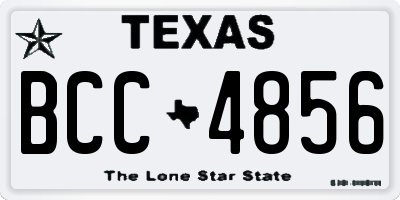 TX license plate BCC4856