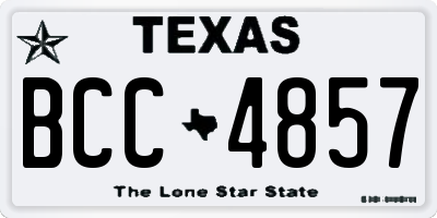 TX license plate BCC4857