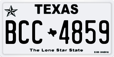 TX license plate BCC4859