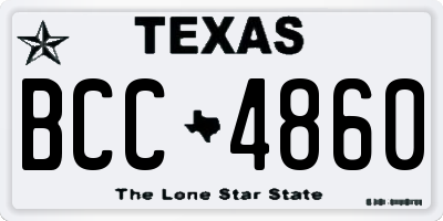 TX license plate BCC4860