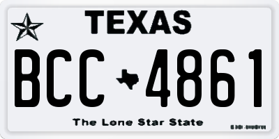 TX license plate BCC4861
