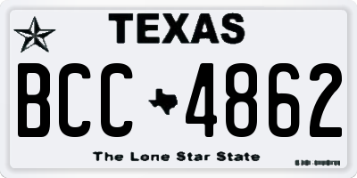 TX license plate BCC4862
