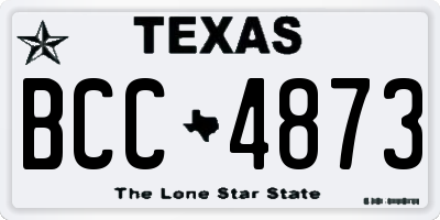 TX license plate BCC4873