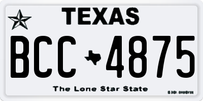 TX license plate BCC4875