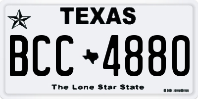 TX license plate BCC4880