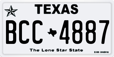 TX license plate BCC4887