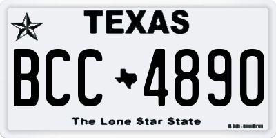 TX license plate BCC4890