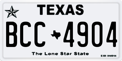 TX license plate BCC4904