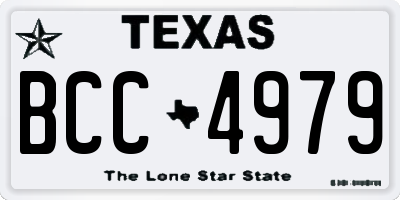 TX license plate BCC4979