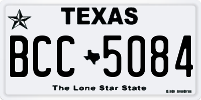 TX license plate BCC5084