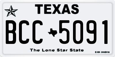 TX license plate BCC5091