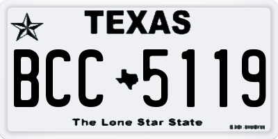 TX license plate BCC5119