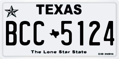 TX license plate BCC5124