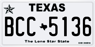 TX license plate BCC5136