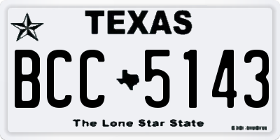TX license plate BCC5143