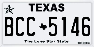 TX license plate BCC5146