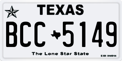 TX license plate BCC5149