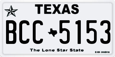 TX license plate BCC5153
