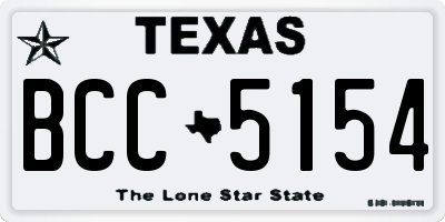 TX license plate BCC5154