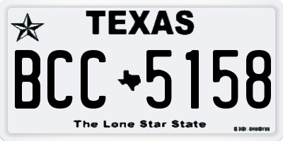 TX license plate BCC5158