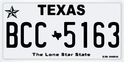 TX license plate BCC5163