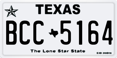 TX license plate BCC5164