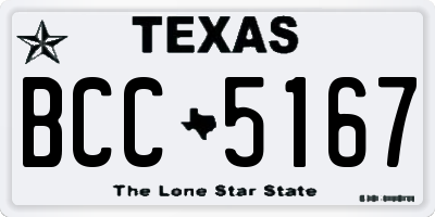 TX license plate BCC5167