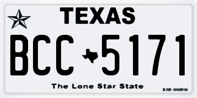 TX license plate BCC5171