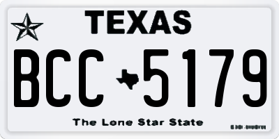 TX license plate BCC5179