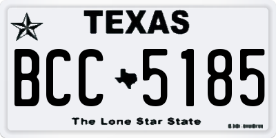 TX license plate BCC5185
