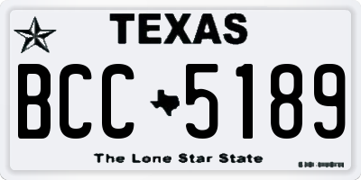 TX license plate BCC5189