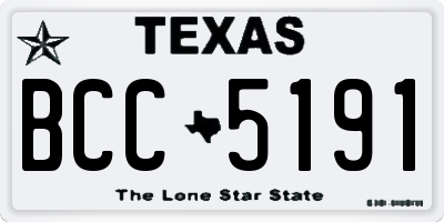 TX license plate BCC5191